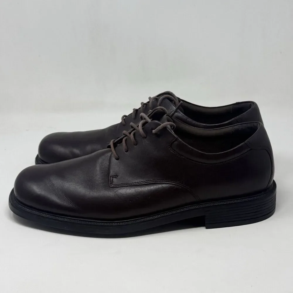Rockport Margin Derby Shoes Mens 14 M Brown Leather Plain Toe Business NO INSOLE
